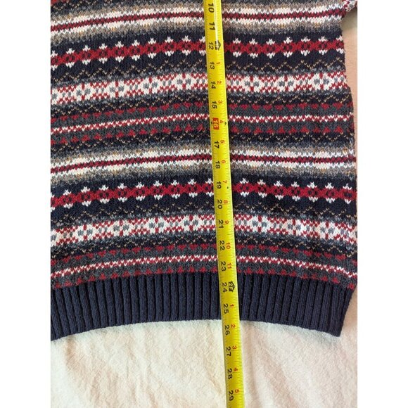 Consensus Sportswear Vintage 90s Geometric Striped Knit Sweater / Size L / USA - Picture 6 of 8